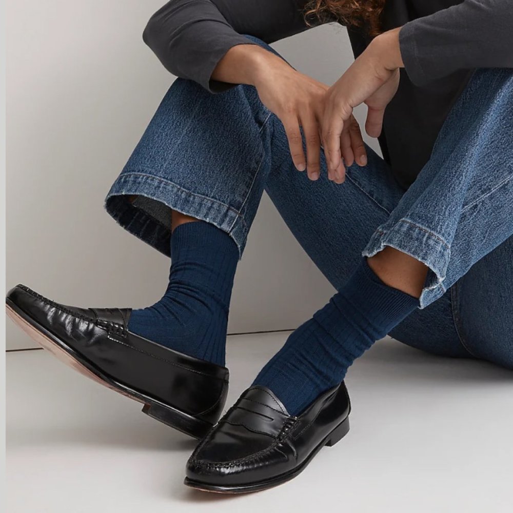 [NWT] Madewell Light Trouser Socks in Navy